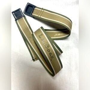 LL Bean Nylon Hiking Green and Tan Belt Brand New